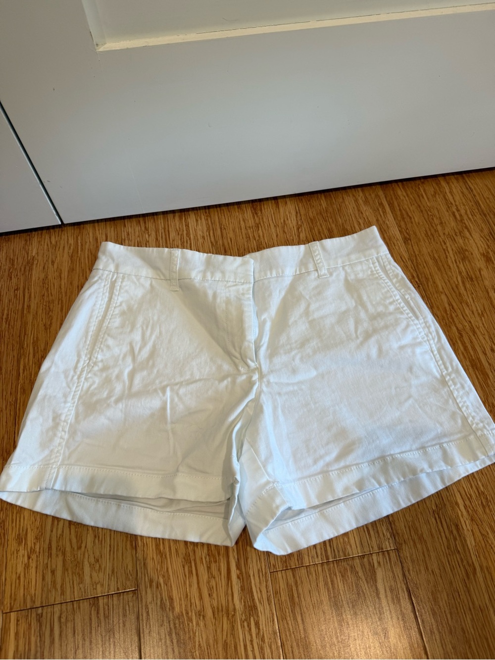 J. Crew White Cotton Bermuda Shorts